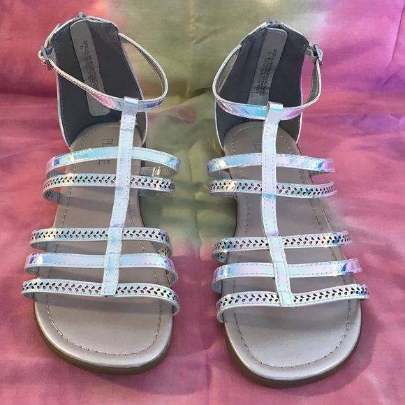 The Children's Place Holographic Gladiator Sandals - Picture 1 of 8